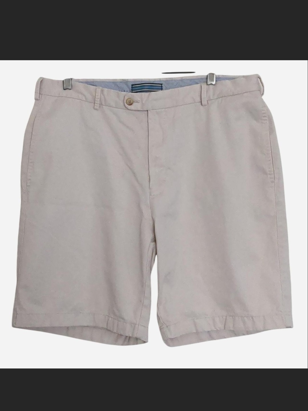 PETER MILLAR stone grey pima cotton chino shorts 36